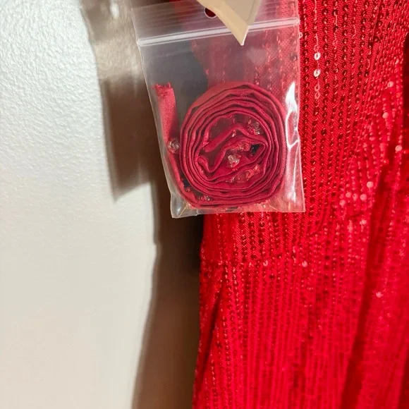 David’s Bridal Sequin Dress With Flower Embellishment - Picture 10 of 10